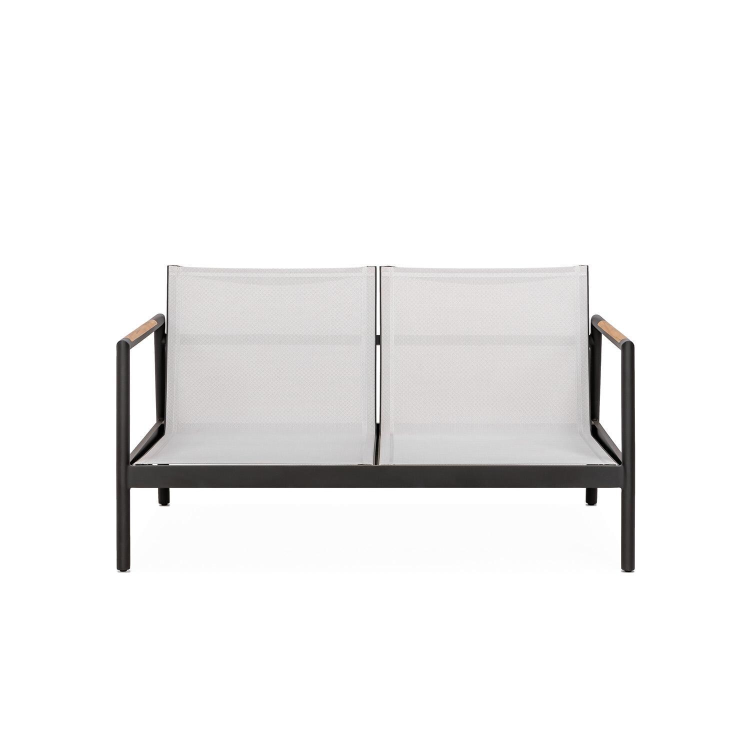Teak + Table Paros Loveseat in Granite - Frame Front - White Background thumbnail