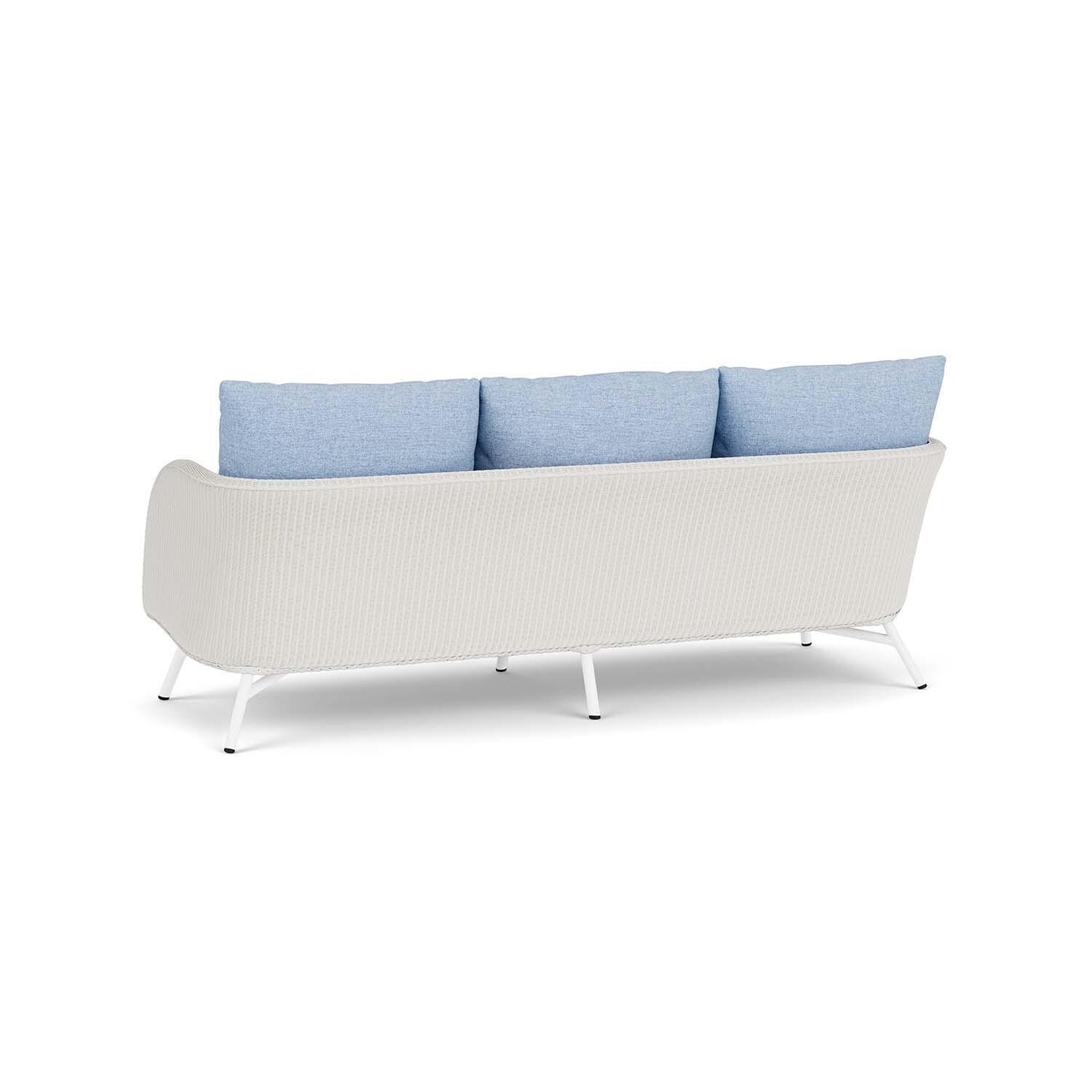 Lloyd Flanders Essence Sofa W/Demo Skyway Fabric - Matte White Finish - Back Left thumbnail
