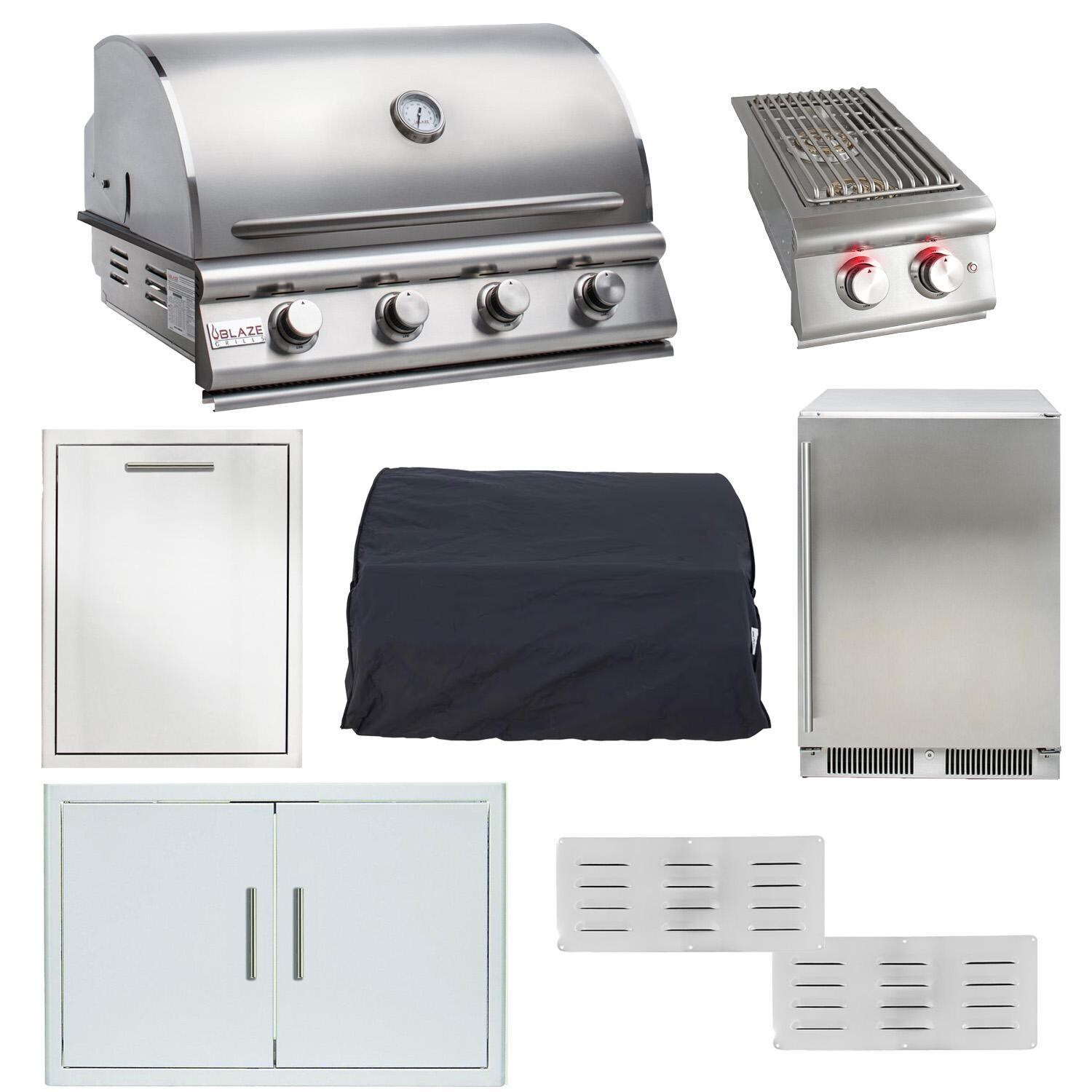 Blaze LBM 8 Pc 32-in Natural Gas Outdoor Kitchen Package