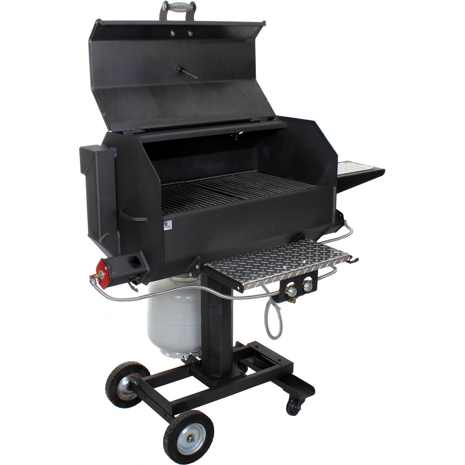 Smokin Cajun 30-Inch Propane Gas Grill On Cart - Open View (Propane Tank Not Included) thumbnail