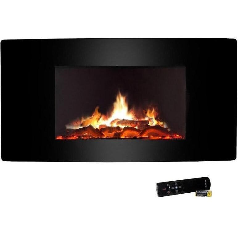 Celsi GL2029USC Curved Electric Wall Mount Fireplace With Remote thumbnail