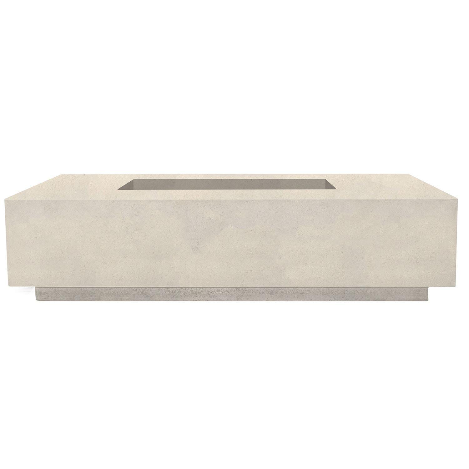 Tavola 4 66-in Rectangular GFRC Natural Gas Fire Pit in Coastal by Prism Hardscapes