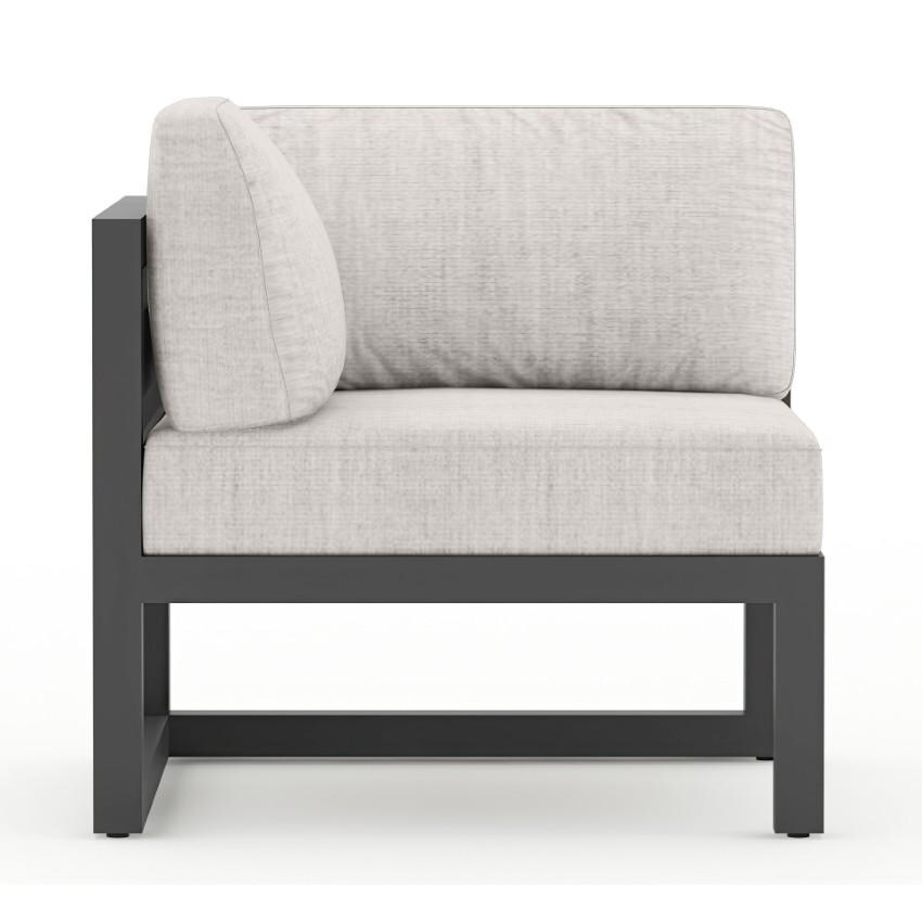 Misty Cove 4 Piece Sectional Set in Slate w/Cast Silver Cushions by Lakeview - Left Section with Pillow - White Background thumbnail