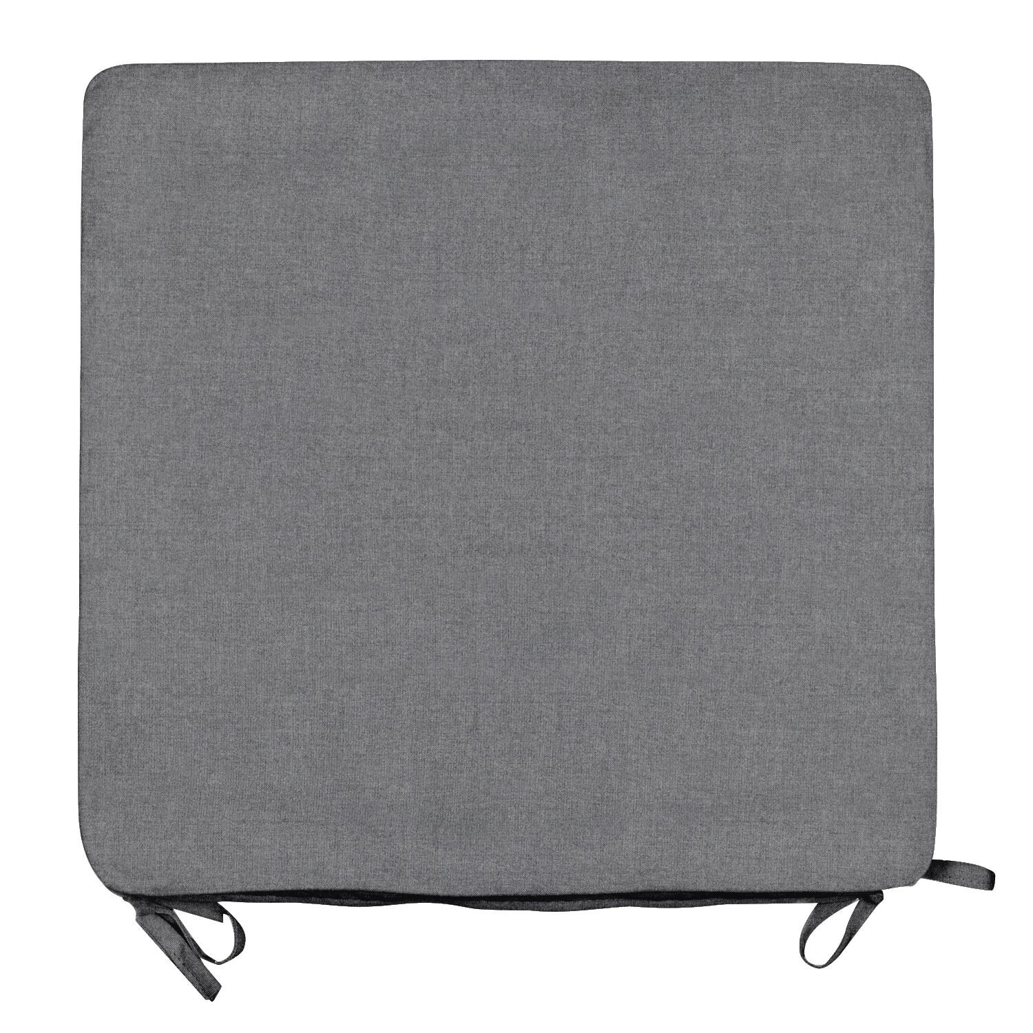 Sunbrella Cast Slate Small Outdoor Replacement Seat Cushion W/ Knife Edge By UltimatePatio.com - Top View thumbnail