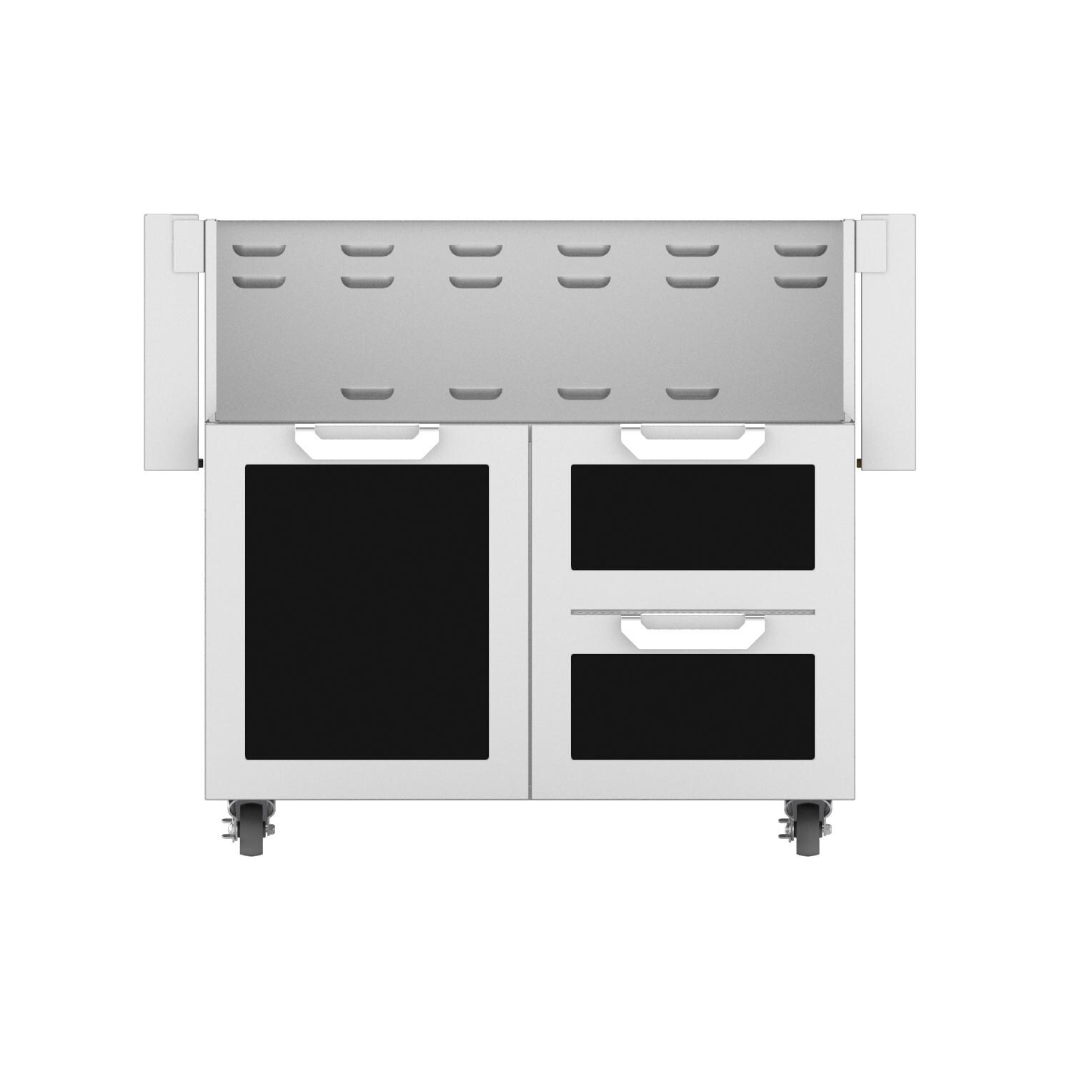 Hestan Double Drawer And Door Tower Cart For 36-Inch Gas Grill - Stealth - GCR36-BK