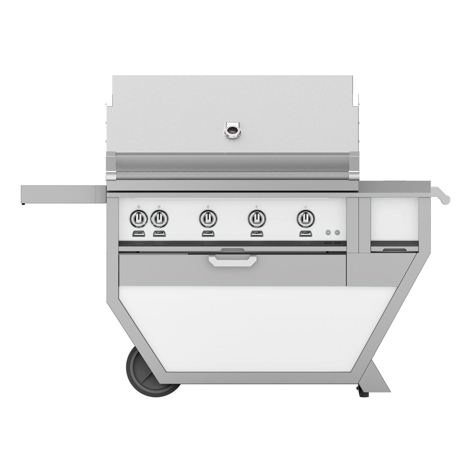 Hestan Deluxe 42-Inch Natural Gas Grill W/ Rotisserie, Worktop & Storage Drawer - Froth - GABR42CX-NG-WH