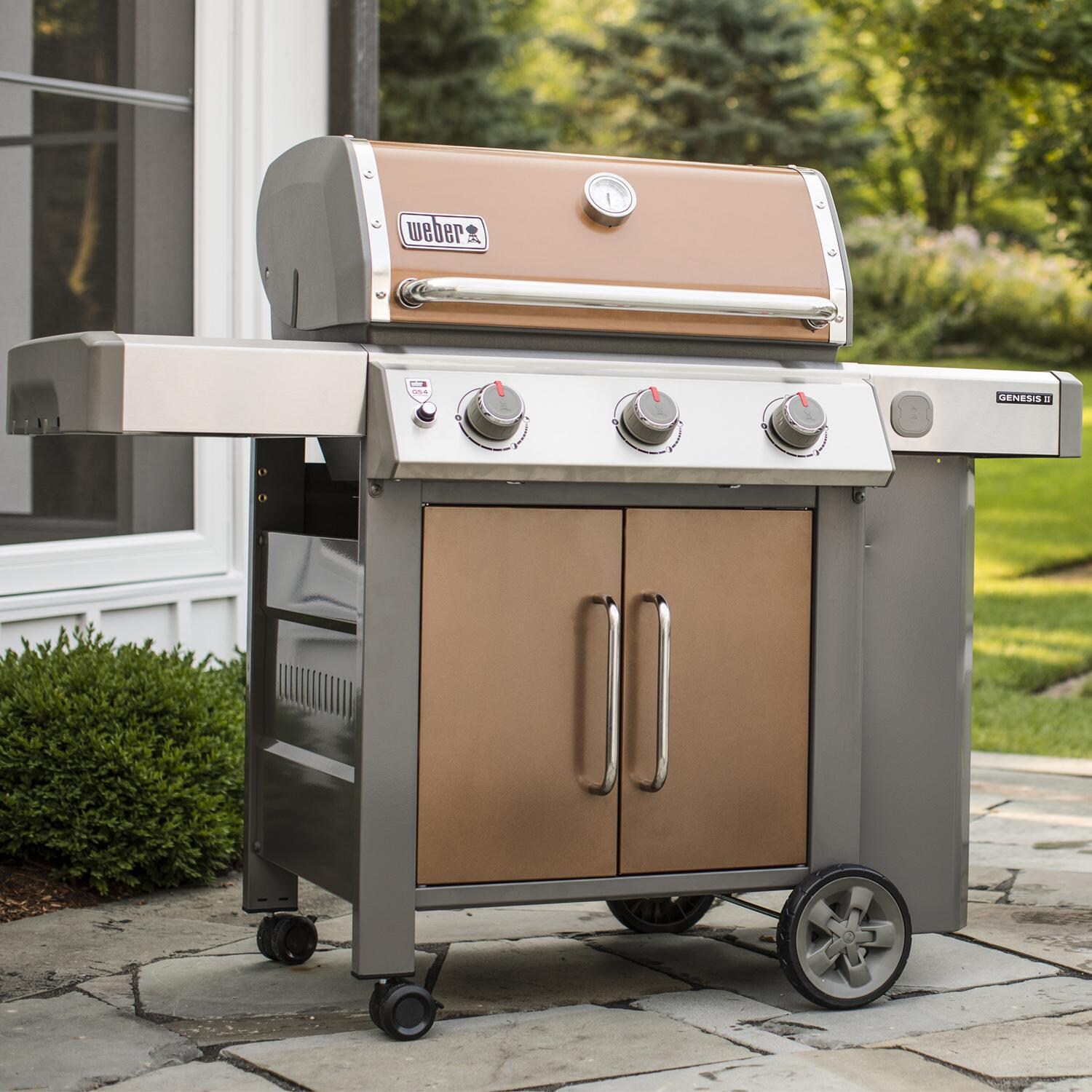 Weber Genesis II 61025001 E-315 Propane Gas Grill - Copper (2019) - Lifestyle View thumbnail