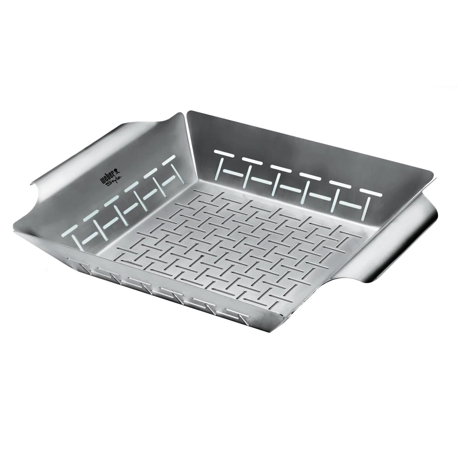 Weber 6434 Deluxe Large Stainless Steel Vegetable Grill Basket thumbnail