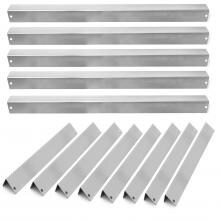 BBQGuys 7538 Stainless Steel Flavorizer Bars For Weber Platinum Series I & II And Genesis 1000-5500 Gas Grills - 13-Pieces image