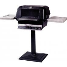 MHP WNK4 Propane Gas Grill With Nu-Stone Shelves And SearMagic Grids On Bolt Down Post