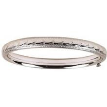 Elegant Baby Infant Sterling Silver Heart Bangle Bracelet image