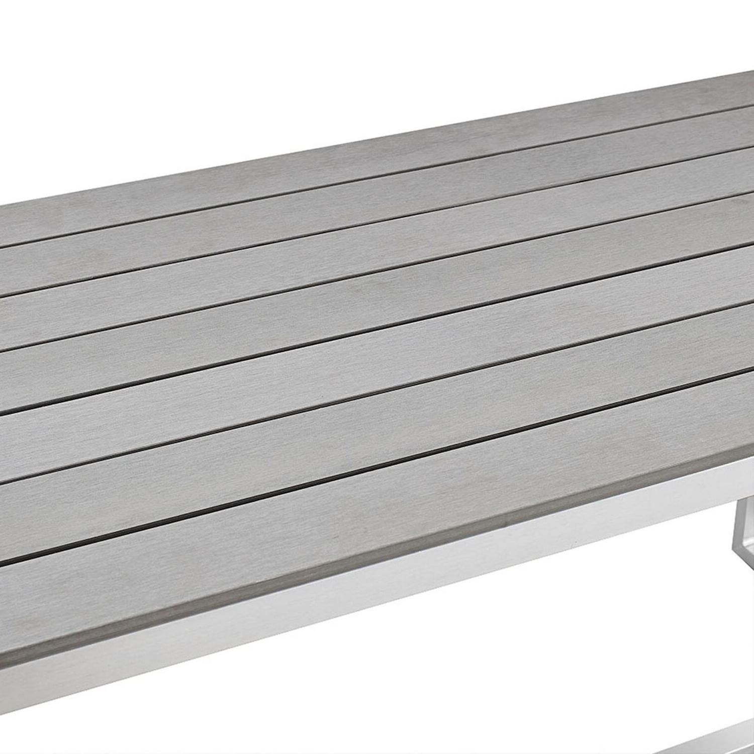 Ultimate Patio Resort Bay 50 Inch Aluminum Backless Patio Bench - Seat Detail thumbnail
