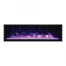 Remii by Amantii Panorama Extra Slim 55-Inch Built-In Electric Fireplace with Black Steel Surround - Indoor/Outdoor - 102755-XS image