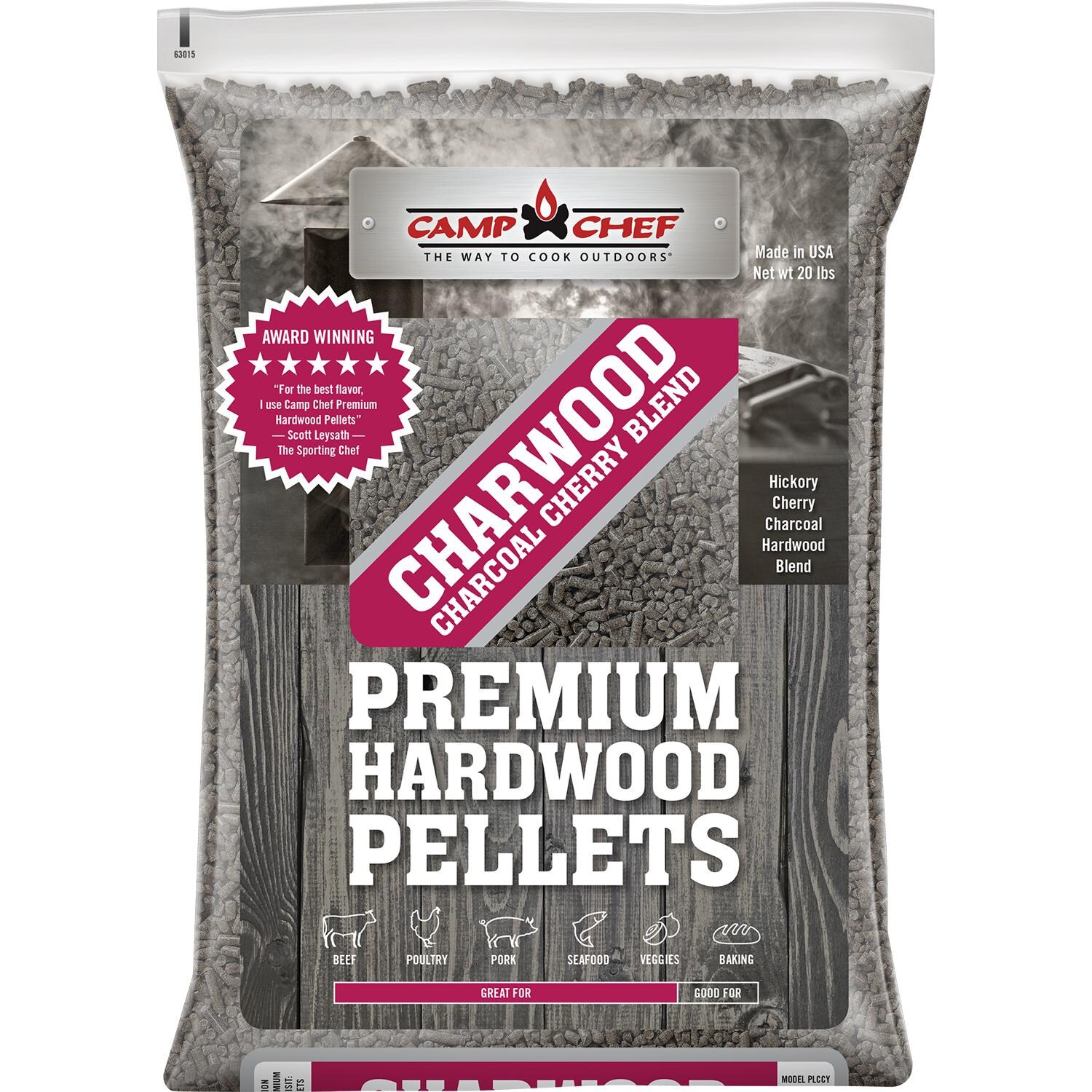 Camp Chef PLCCY 20 Lb. Premium Hardwood Pellets - Charwood Charcoal Cherry Blend thumbnail