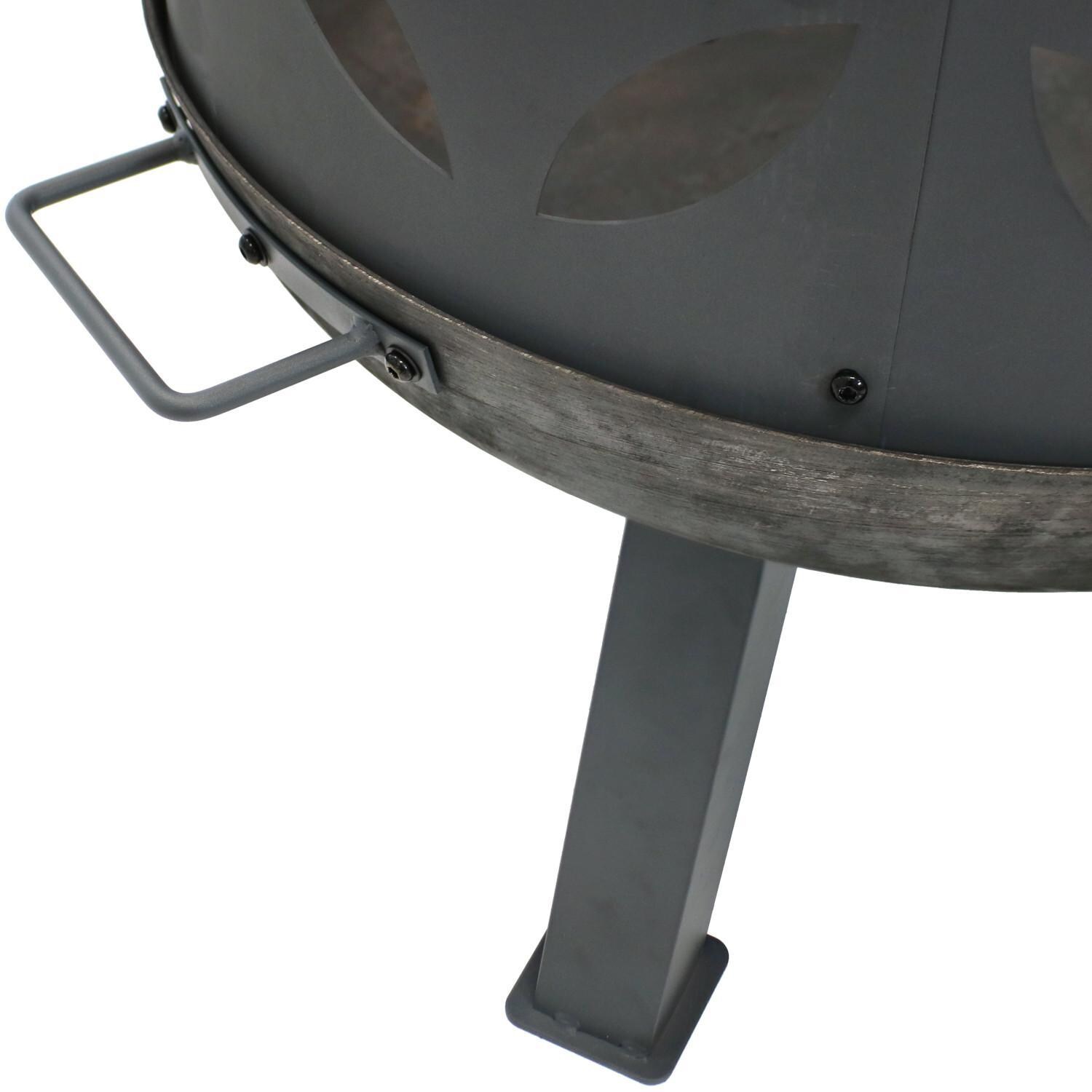 Ultimate Patio 27-Inch Cast Iron Retro Wood Burning Fire Pit - Leg Detail thumbnail