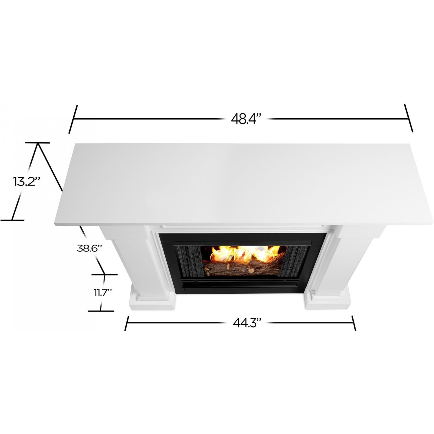 Real Flame Hillcrest Gel Fireplace - Dims - White thumbnail