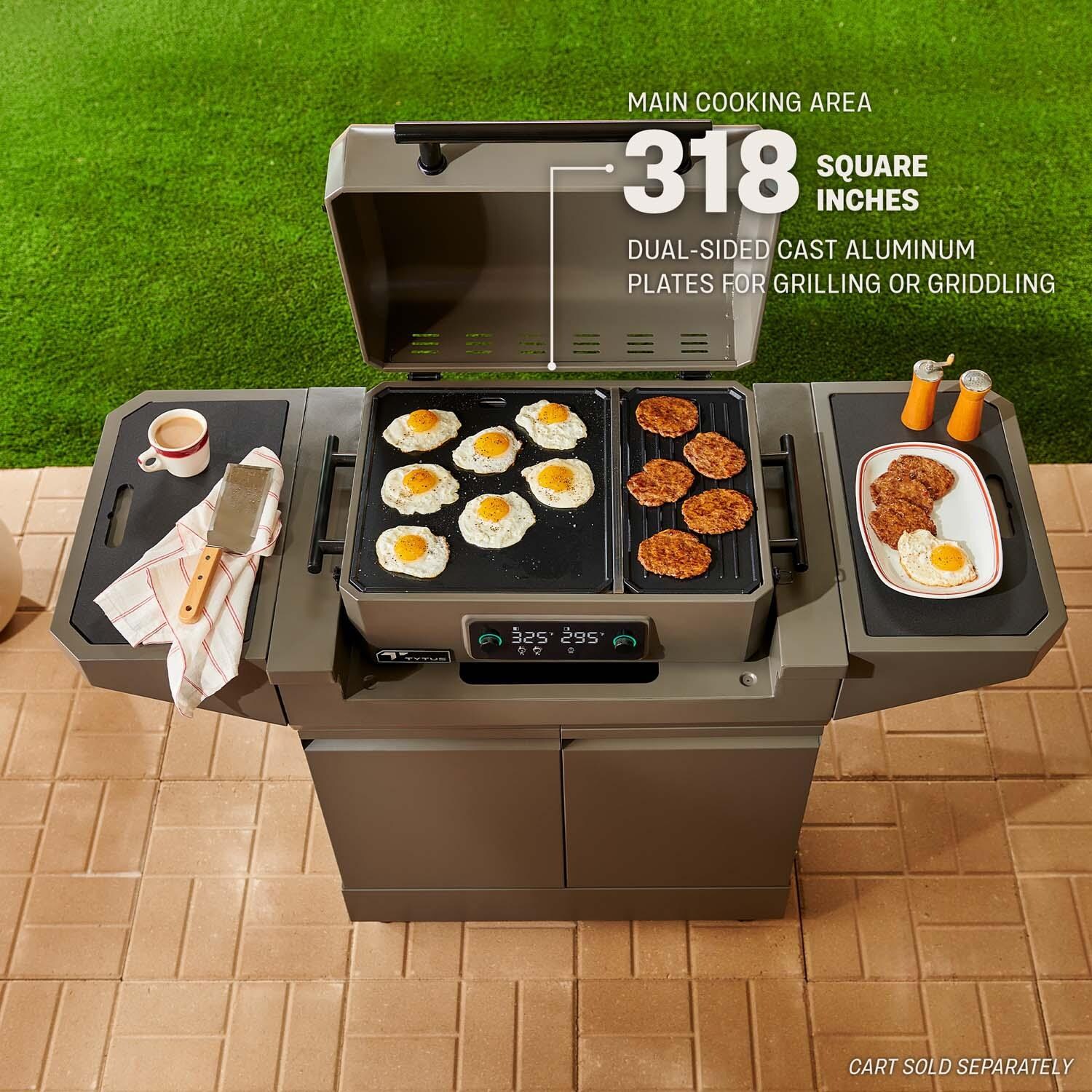 TYTUS TDT-GHS-EGRD Emberwood Electric Griddle - Top View - Lifestyle thumbnail
