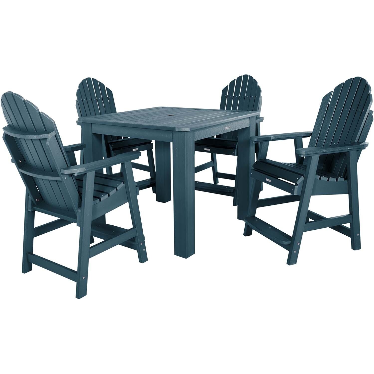 Dream Bay 5 Pc Square Counter-Height Dining Set in Nantucket Blue by Lakeview Outdoor Designs - White Background thumbnail