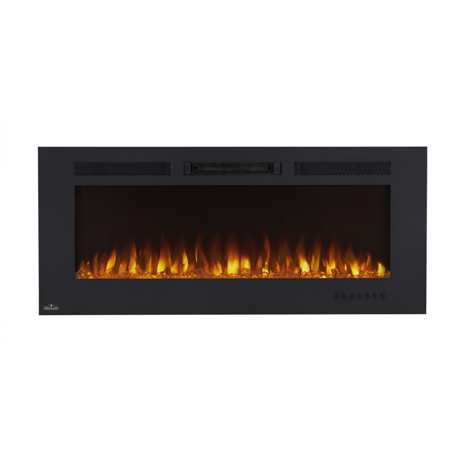 Napoleon NEFL50FH-MT 50-Inch Linear Wall Mount Electric Fireplace W/Mesh Front - Orange Flames thumbnail