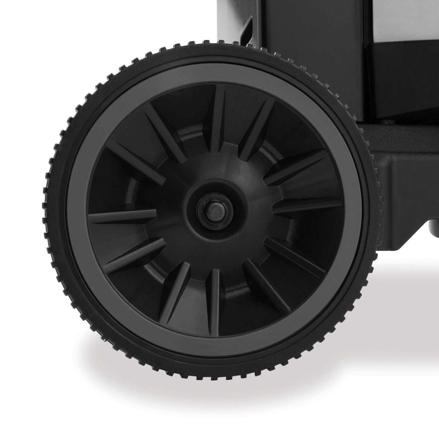 Broil King 946884 23 1/2 Inch Signet 390 Propane Gas Grill - Wheel Close Up - Detail thumbnail