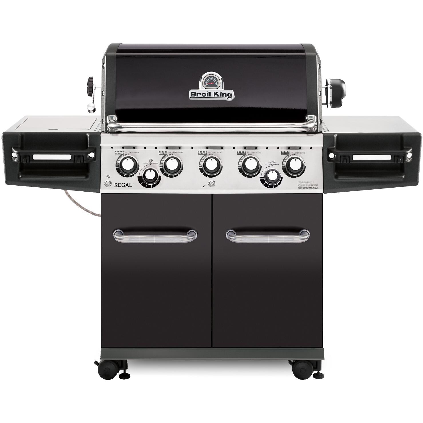 Broil King Regal 590 Pro 5-Burner Propane Gas Grill With Rotisserie & Side Burner - Black