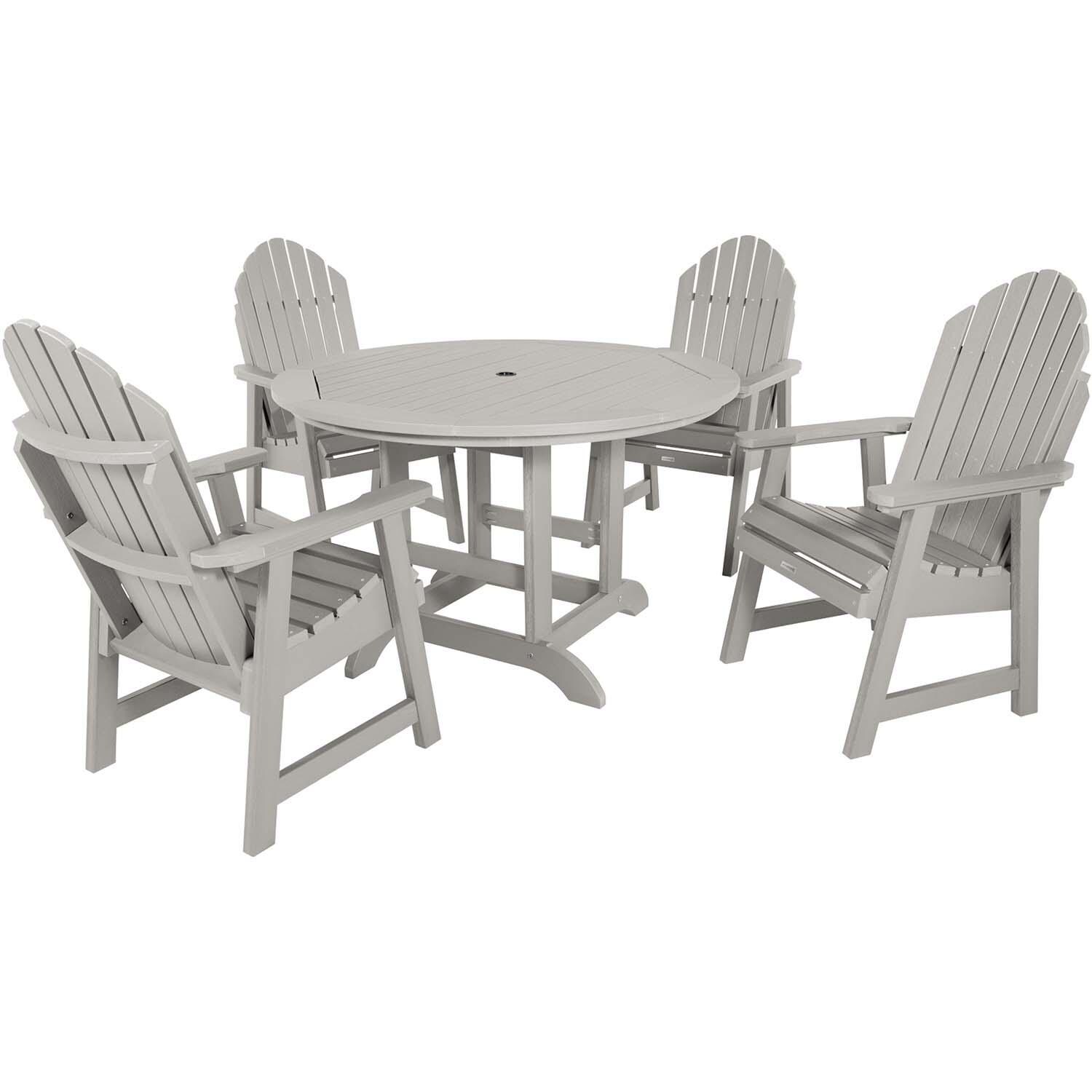 Dream Bay 5 Pc Set Recycled Plastic Dining Set In Harbor Gray By Lakeview - White Background thumbnail