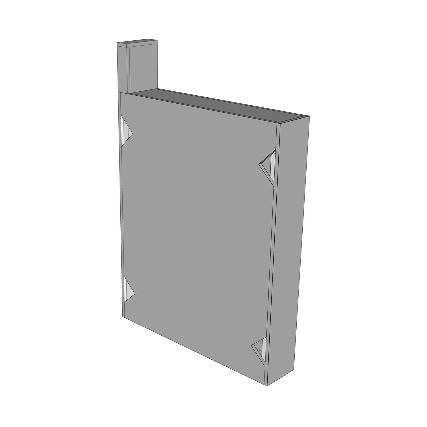 DO NOT USE - Universal 6-Inch Wide Ready To Finish BBQ Island Filler Cabinet W/Backsplash