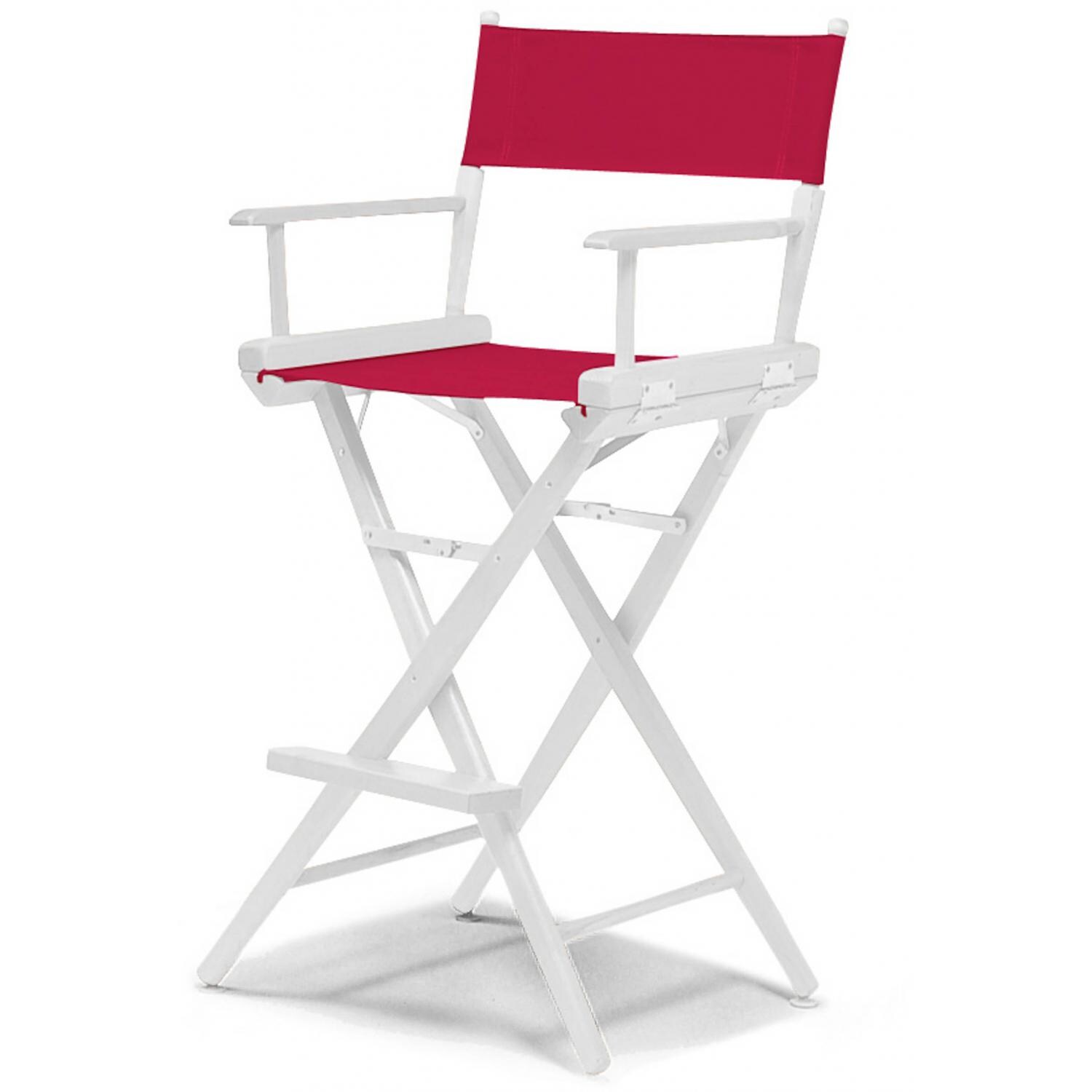 World Famous Bar Height Director Chair By Telescope Casual - White/Red