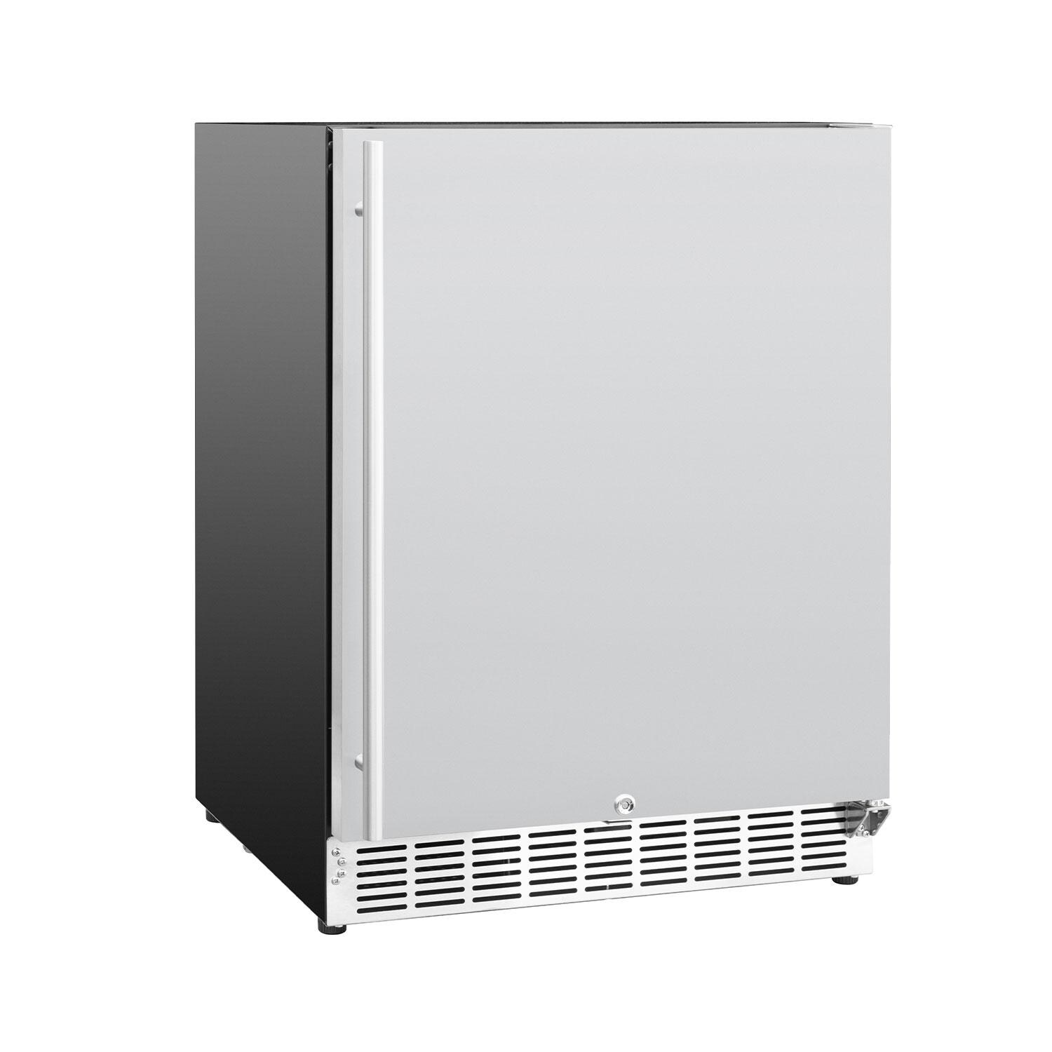 Summerset RFR-24S-A 24 Inch Outdoor Rated Refrigerator - Angled - White Background thumbnail