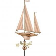 Ketch Weathervane By Good Directions - Polished Copper image