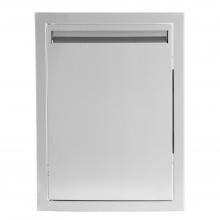 BBQGuys.com Aspen Series 14-Inch Stainless Steel Left-Hinged Single Access Door - Vertical