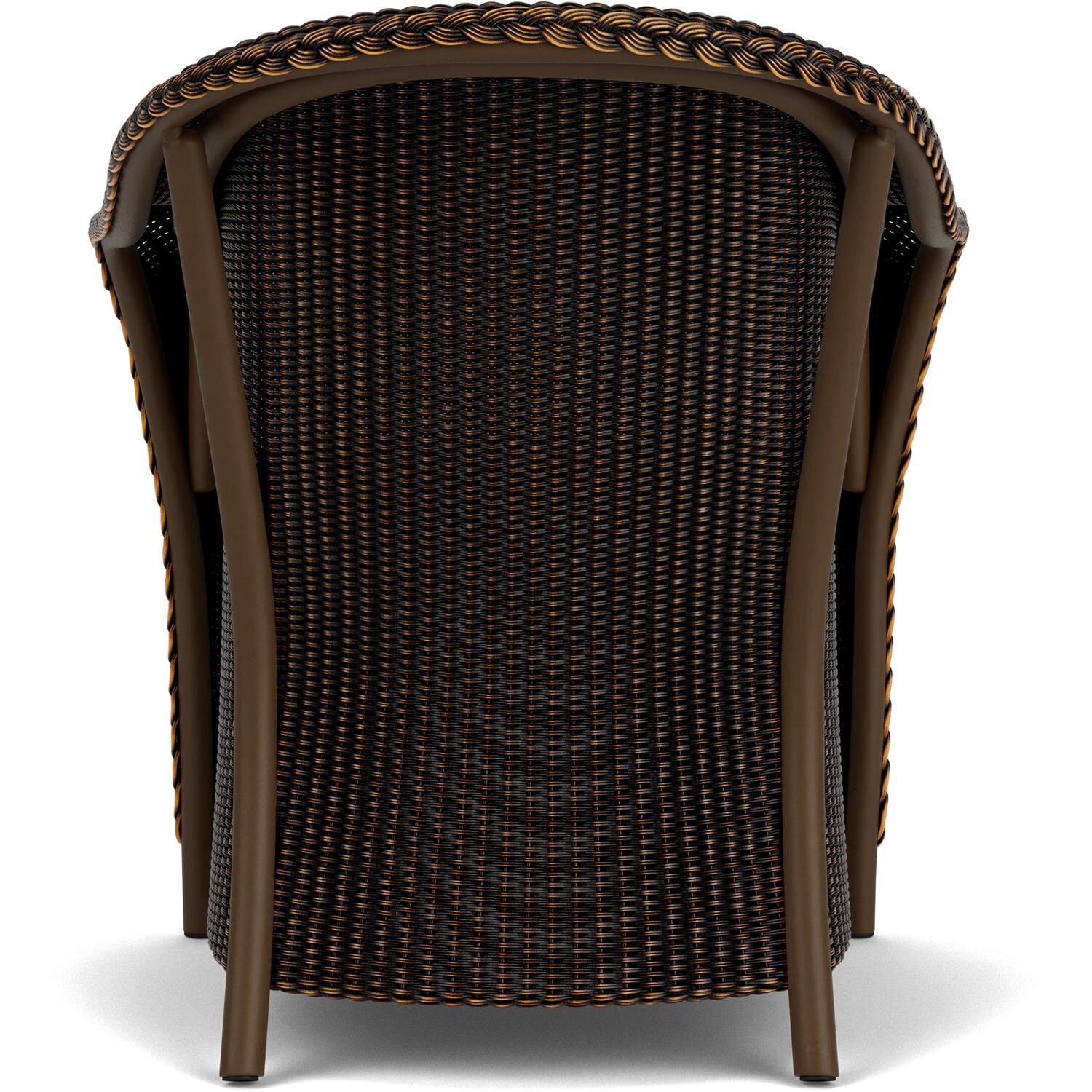 Lloyd Flanders Reflections Dining Armchair W/ Padded Seat in Mink Finish - Back thumbnail