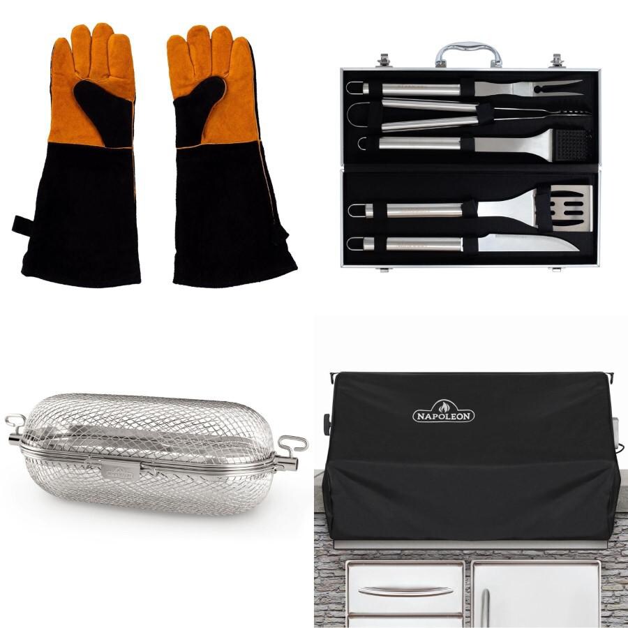 Napoleon BBQ-5PC-TSB+BBQ-LTGL+64000+61666 BBQGuys Exclusive Bundle for PRO 665 Built-In Grill thumbnail