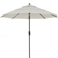 Treasure Garden 11 Ft. Octagonal Aluminum Auto Tilt Patio Umbrella W/ Crank Lift & Double Vent - Bronze Frame / Sunbrella Canvas Canvas Canopy image