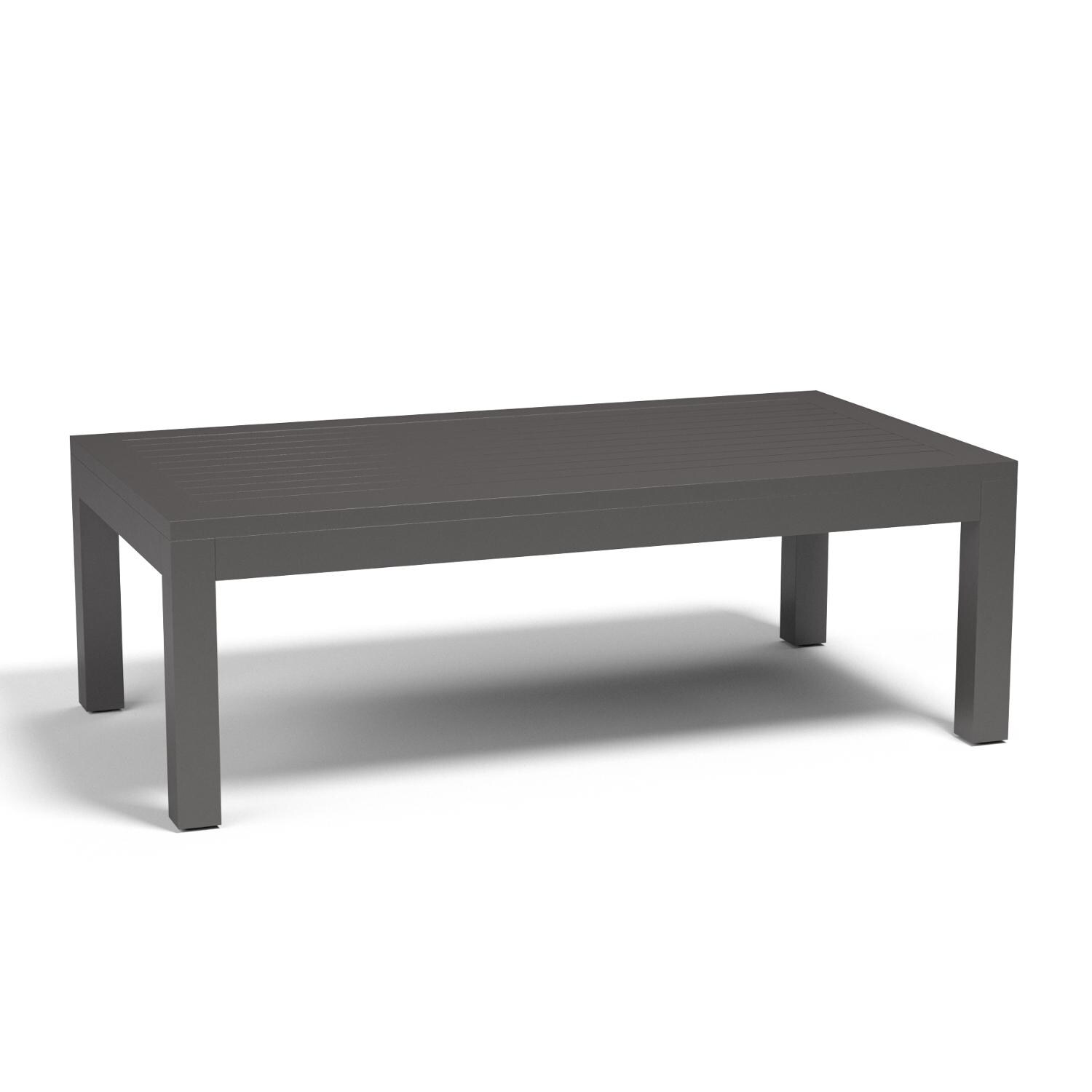 Vegas 50 X 27 Inch Rectangular Aluminum Coffee Table in Graphite by Sunset West