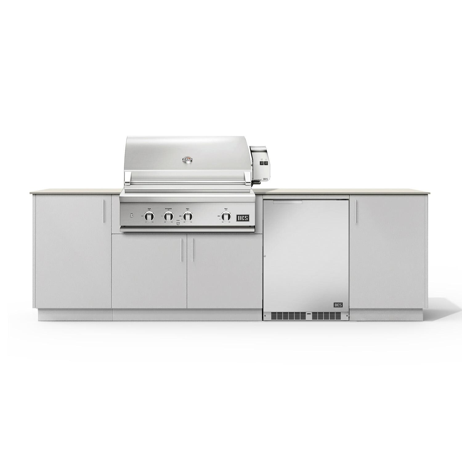 Urban Bonfire B-Horizon-36-DCS-Danae-Chantilly Horizon 36 Outdoor Kitchen w/ DCS Propane Grill, Refrigerator, Danae Countertop & Chantilly Finish thumbnail