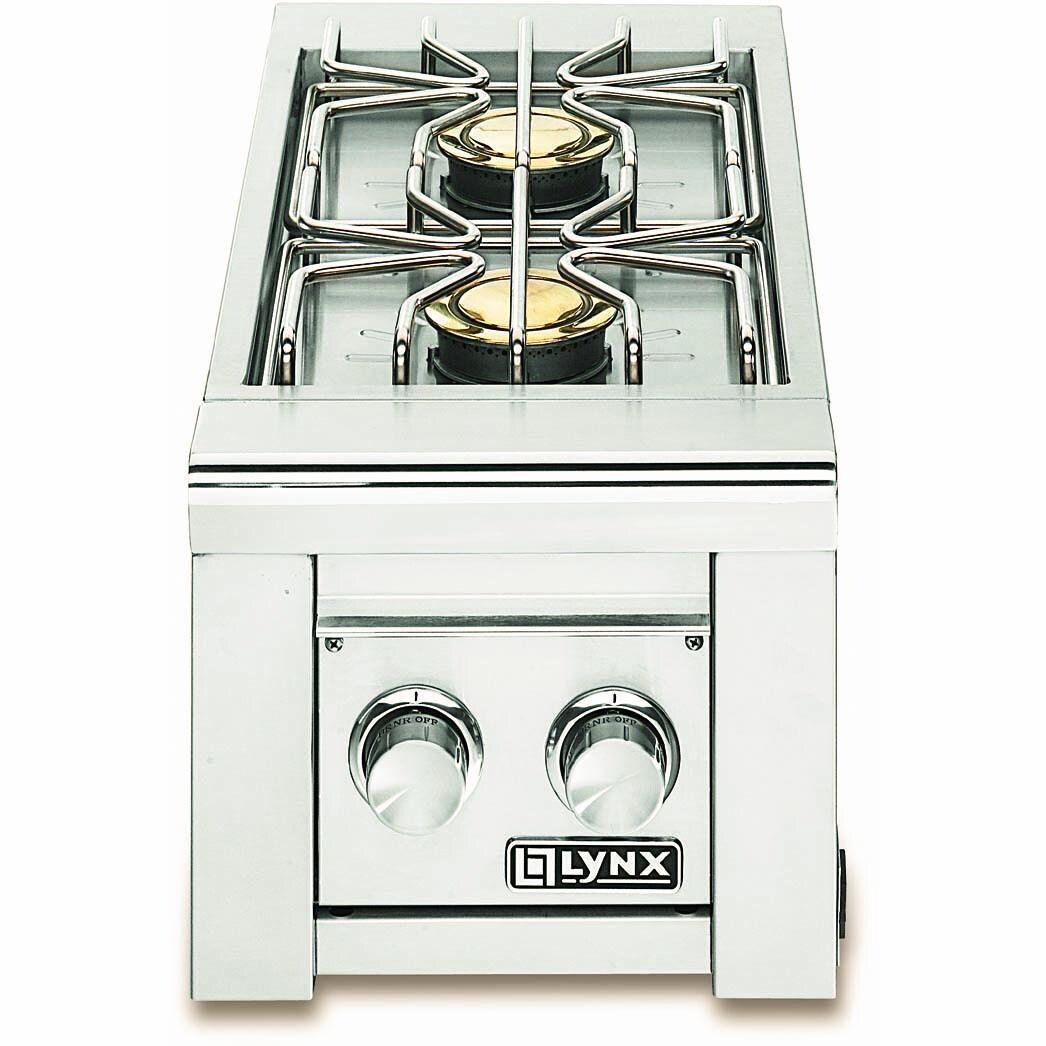 Lynx Double Natural Gas Side Burner LSB2-2-LP - White Background thumbnail