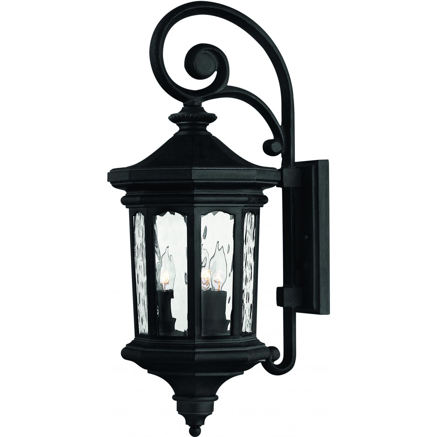 Hinkley Lighting Raley Three Light 26-Inch Outdoor Wall Light - Museum Black - 1604MB