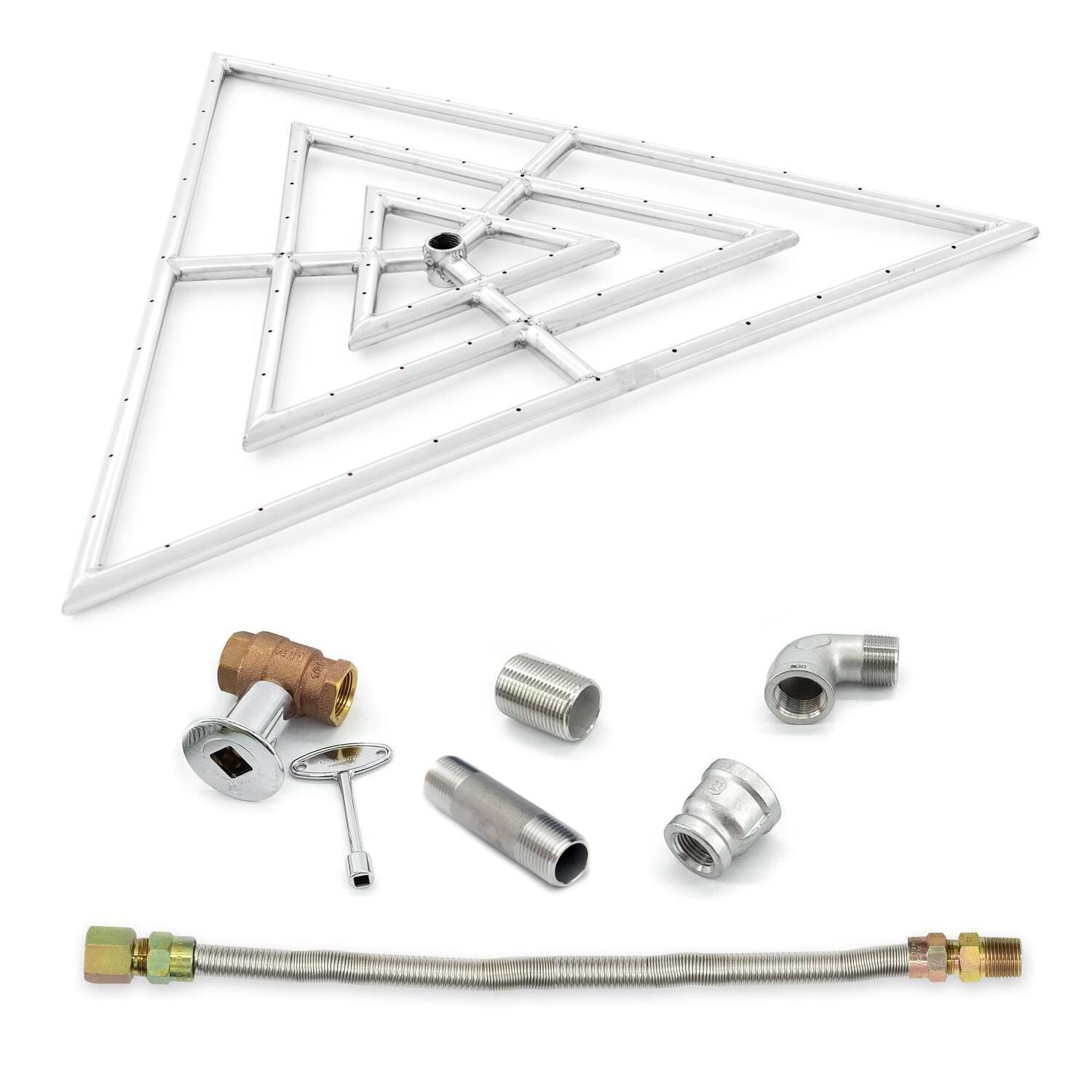 BBQGuys Signature Stainless Steel 30-Inch Natural Gas Triangle Burner W/ Connection Kit image