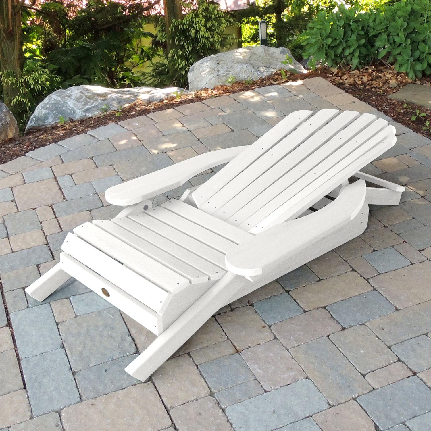 Lakeview Dream Bay Folding & Reclining Adirondack Chair - White - Folded - Lifestyle thumbnail