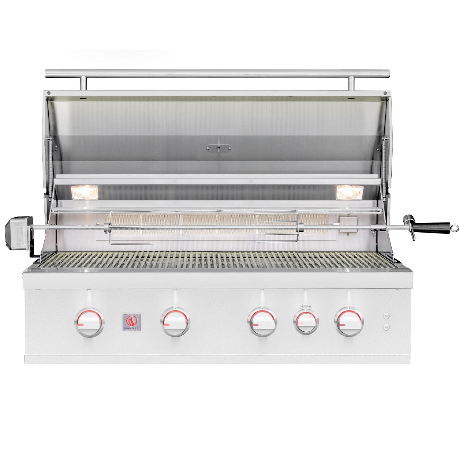 Summerset TRLPRO40 TRL Pro 40-in 4 Burner Built-In Natural Gas Grill w/ Rear Infrared Burner & Rotisserie Kit - Display - White Background thumbnail