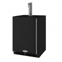 Marvel 24-Inch 5.7 Cu. Ft. Left Hinge Built-in Single Tap Wine Dispenser - Black - ML24BNS2LB