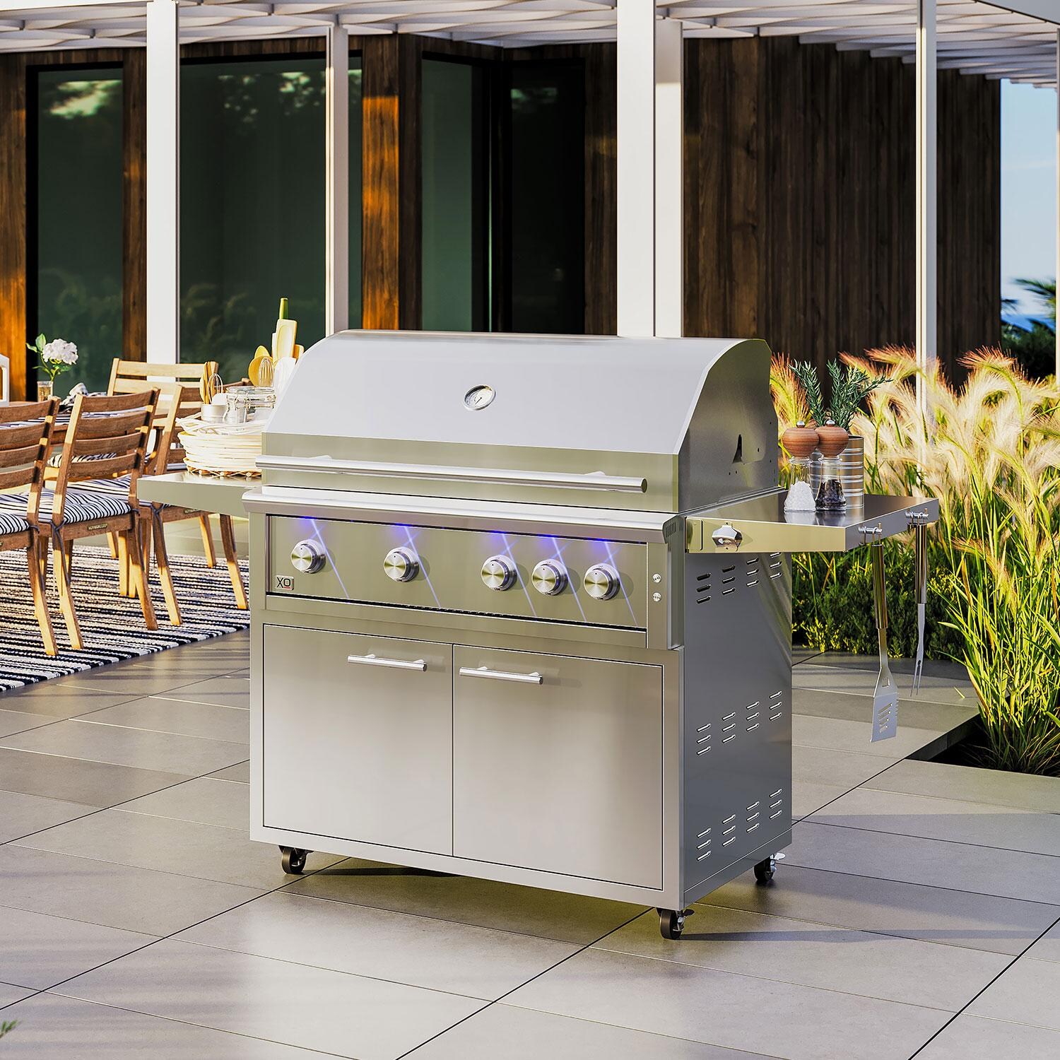 XO Appliance XOG42CART Stainless Steel 42-in Grill Cart - Lifestyle thumbnail