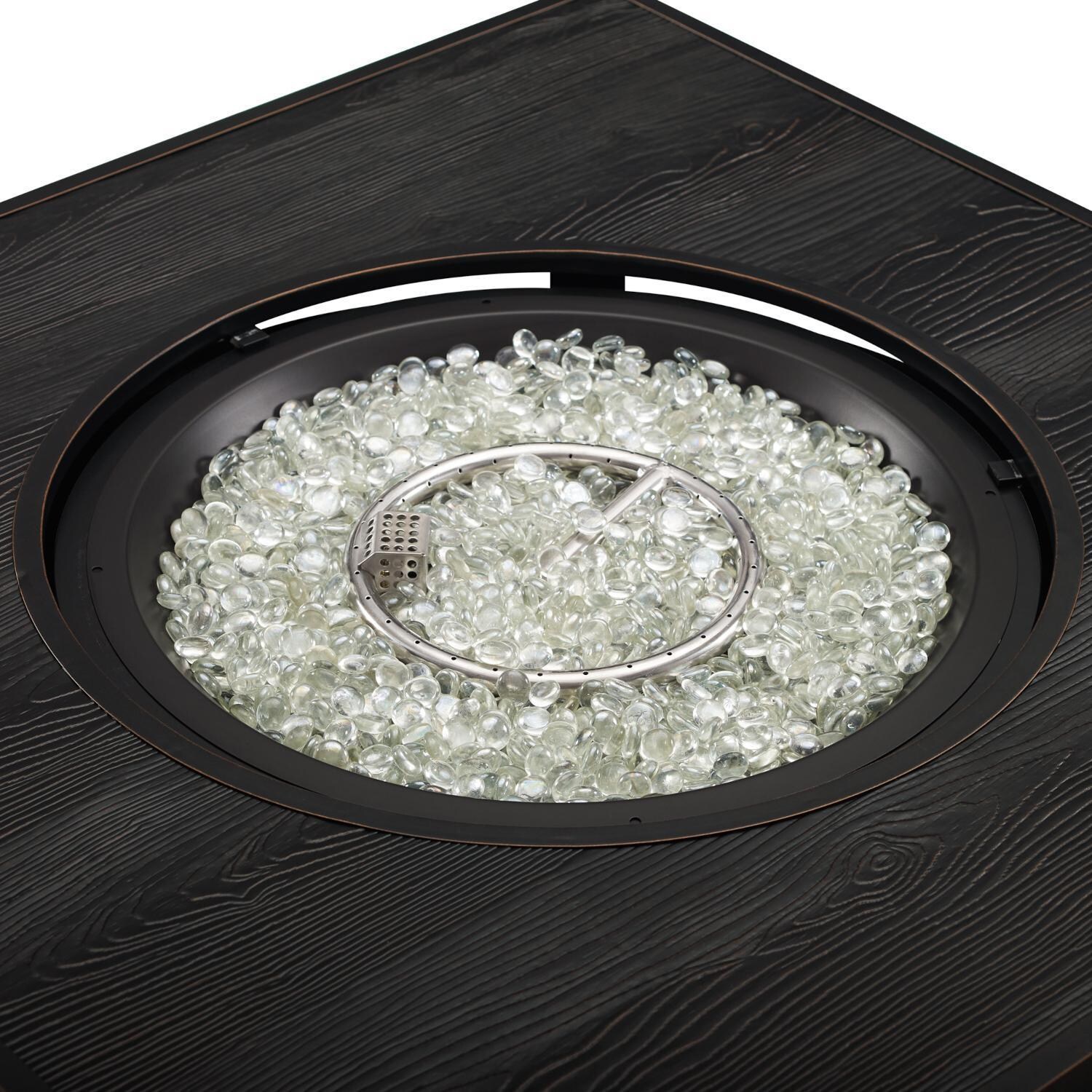 Ultimate Patio 63226 Haven Bay 42-Inch Square Aluminum Propane Gas Fire Pit - Burner thumbnail