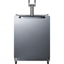 Summit Commercial 24-Inch 6.04 Cu. Ft. Outdoor Rated Double Tap Beer Dispenser / Kegerator - SBC695OSTWIN image