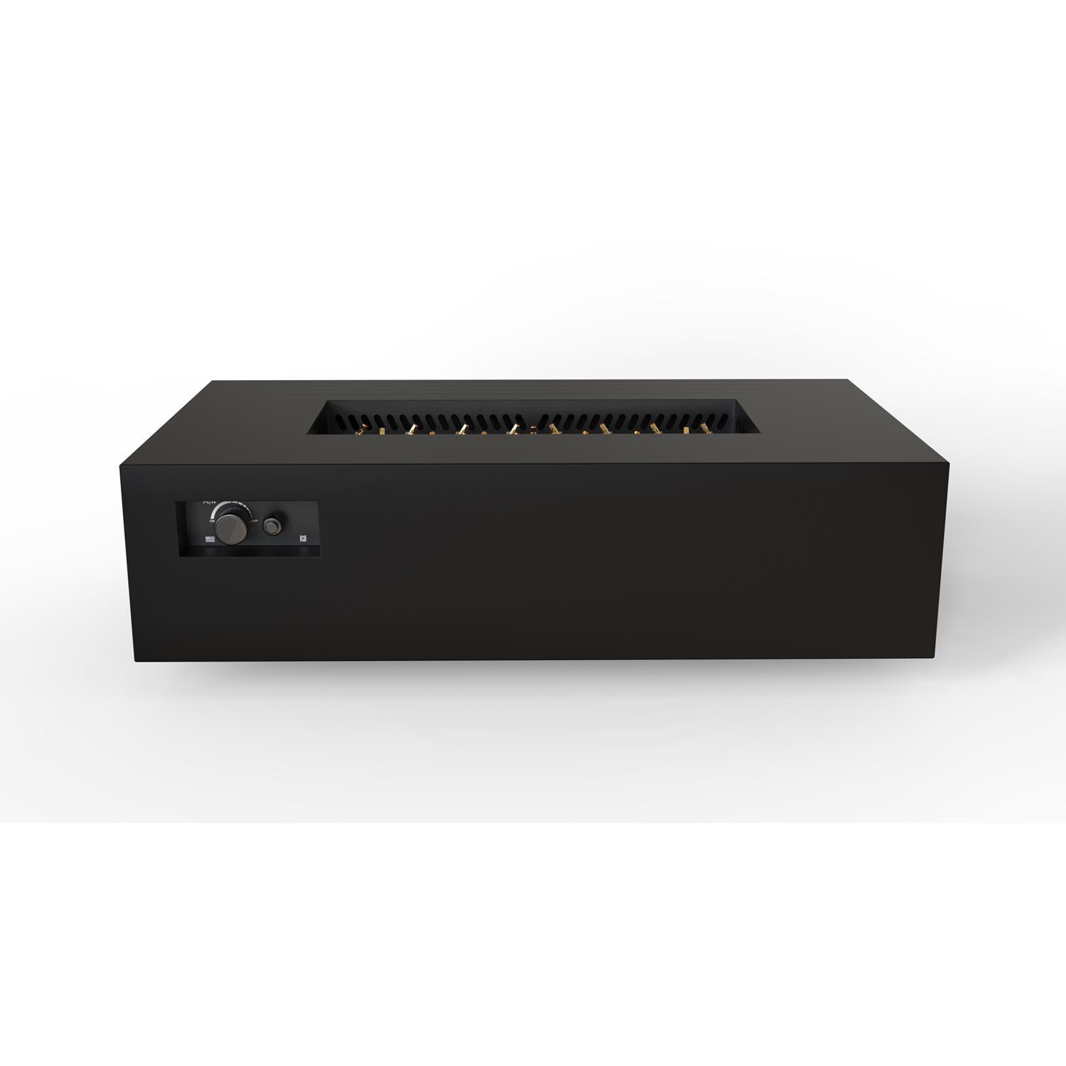 AON 60 Inch Rectangular Powder Coated Steel Natural Gas Fire Pit in Black by Warming Trends