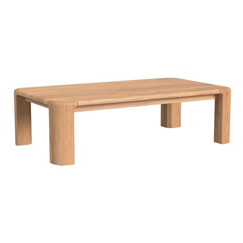 Natural Teak 60 Inch Light Wood Teak Coffee Table by Sunset West