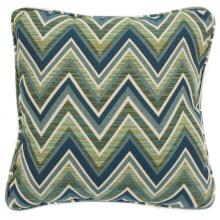 Sunbrella Fischer Lagoon Outdoor Throw Pillow W/ Piping By Lakeview Outdoor Designs - 18 X 18