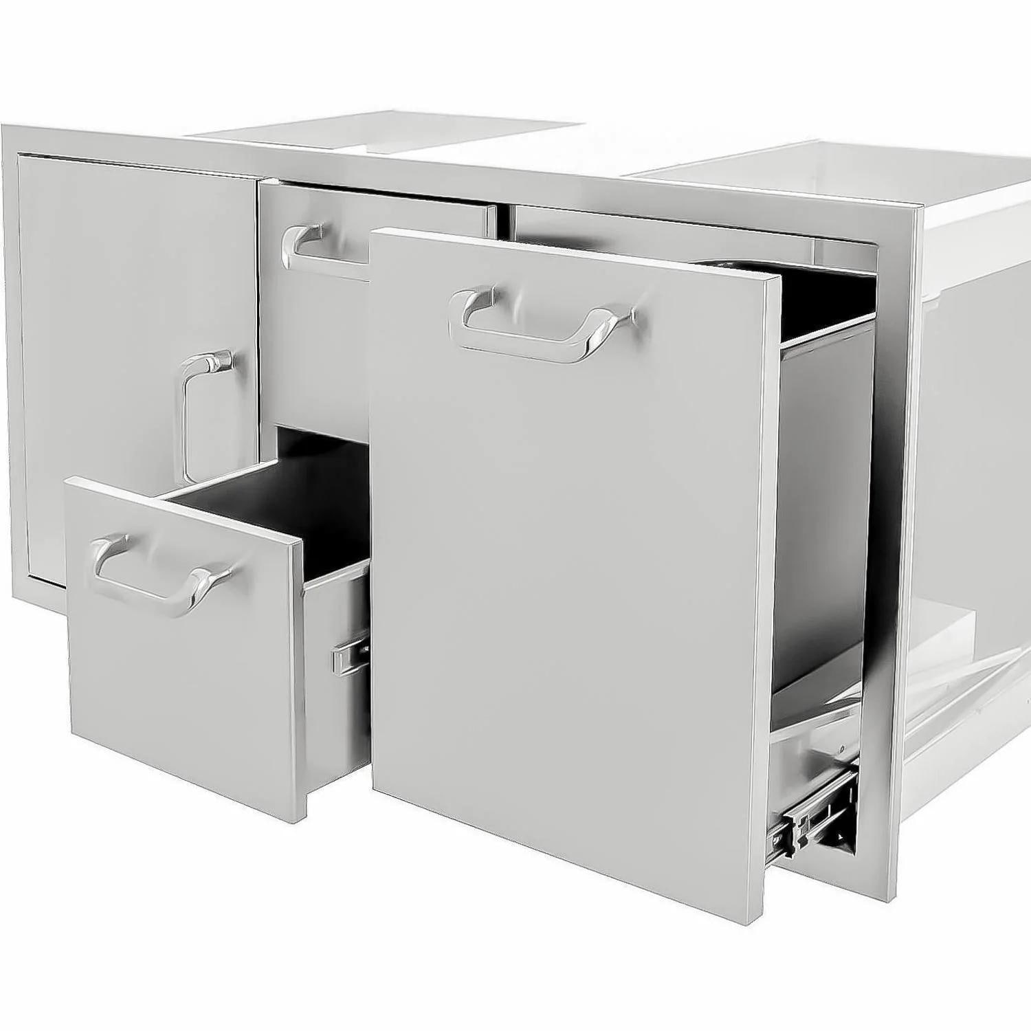 42-in Contempo/Traditional Stainless Steel Door, Double Drawer