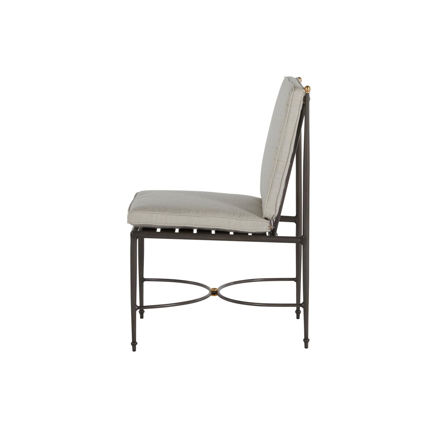 Summer Classics 436831+C833H6101W6101 Roma Aluminum Side Chair - Side View thumbnail